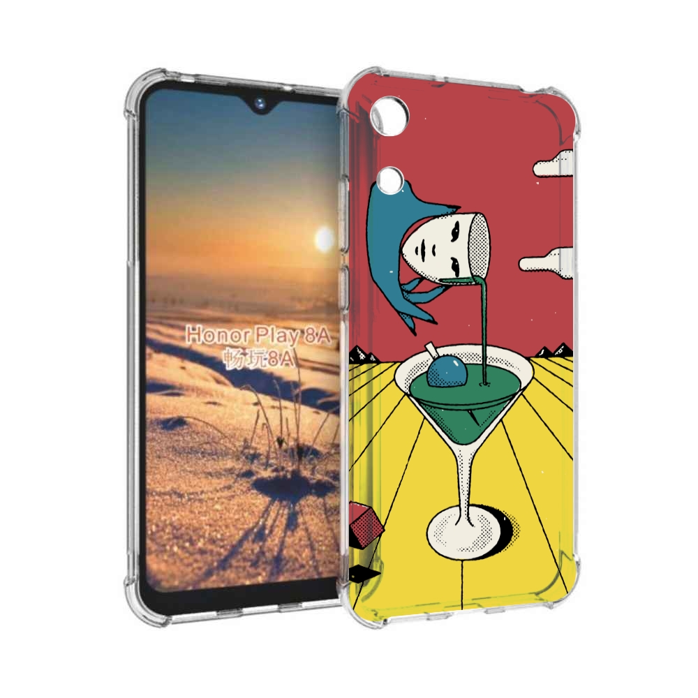 

Чехол бампер MyPads необычный напиток для Honor 8A, Прозрачный, Tocco