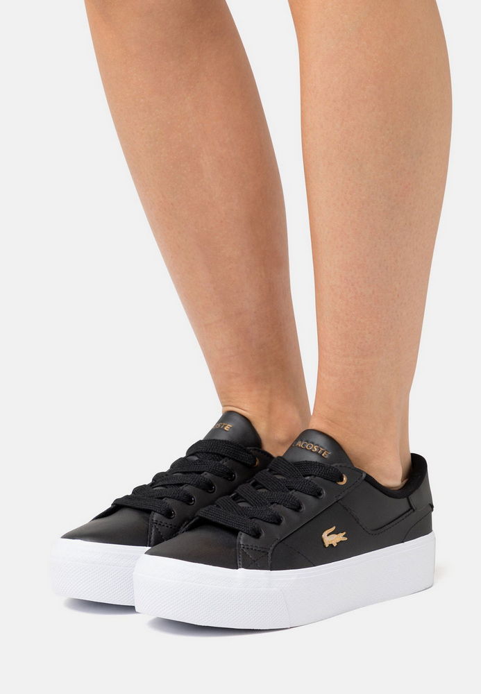 

Кеды женские Lacoste LA211A0NX черные 42 EU, Черный, LA211A0NX
