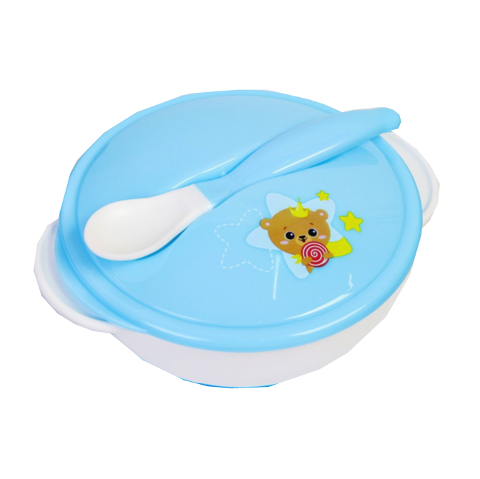 Набор детской посуды Mum&Baby Счастливый малыш, 3 предмета, цвет голубой