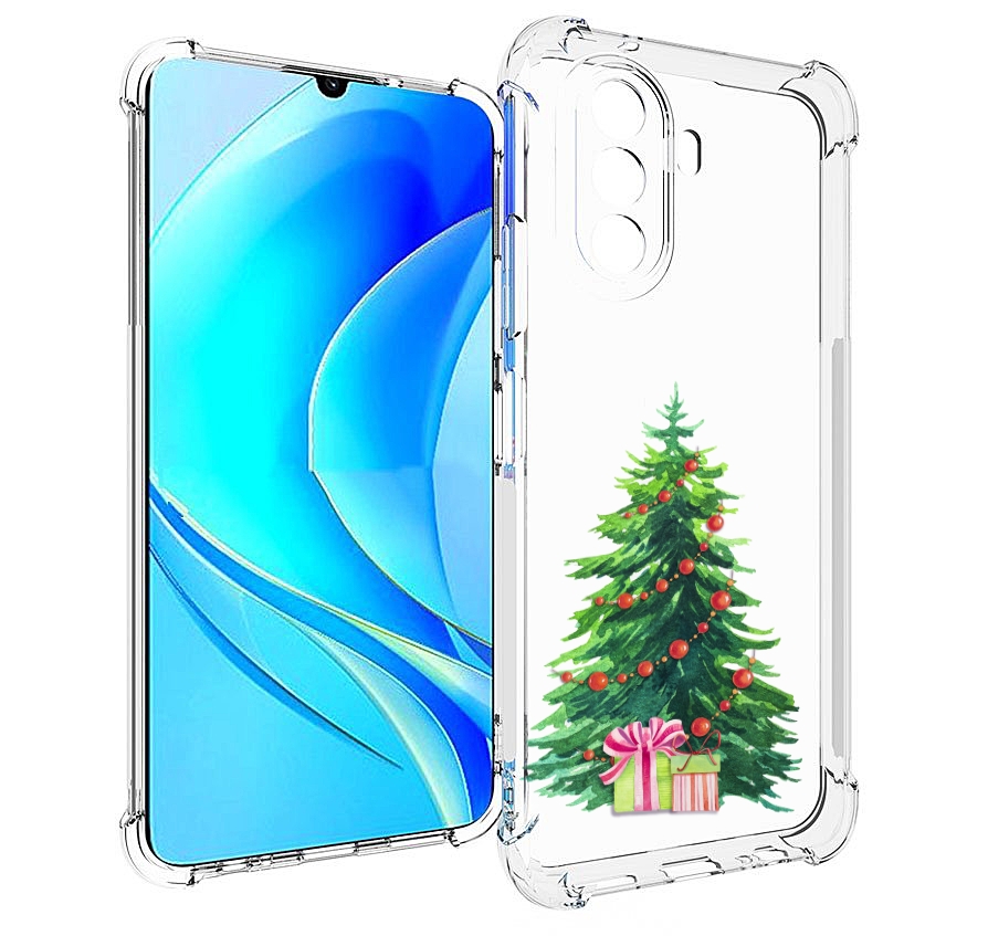 

Чехол MyPads Елка новогодняя с подарками акварель для Huawei Nova Y70 / Nova Y70 Plus, Прозрачный, Tocco