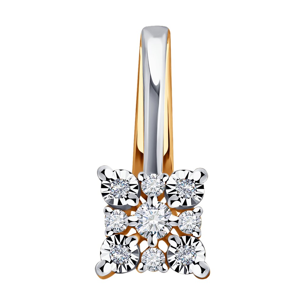 

Кулон из комбинированного золота Diamant 51-230-02039-1, бриллиант, 51-230-02039-1