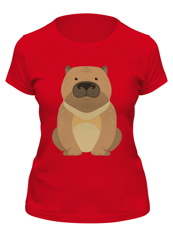

Футболка женская Printio Собака красная 2XL, Собака