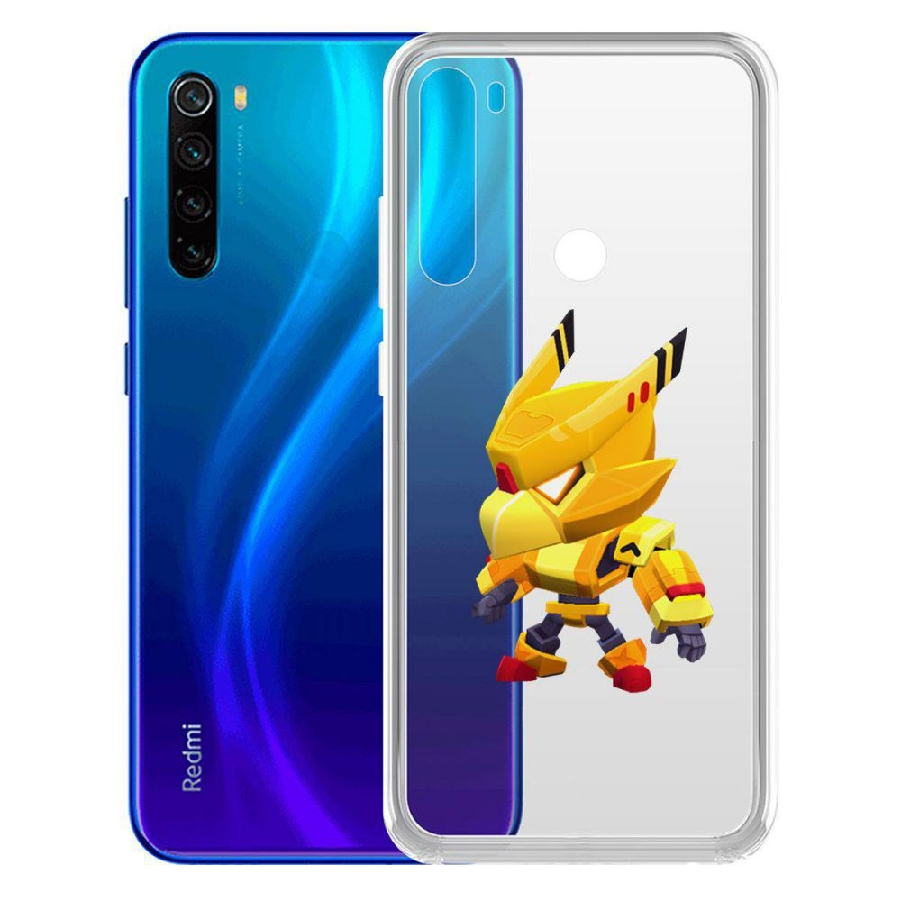 

Чехол-накладка Brawl Stars-Ворон Золотой Меха для Xiaomi Redmi Note 8/Note 8 (2021)