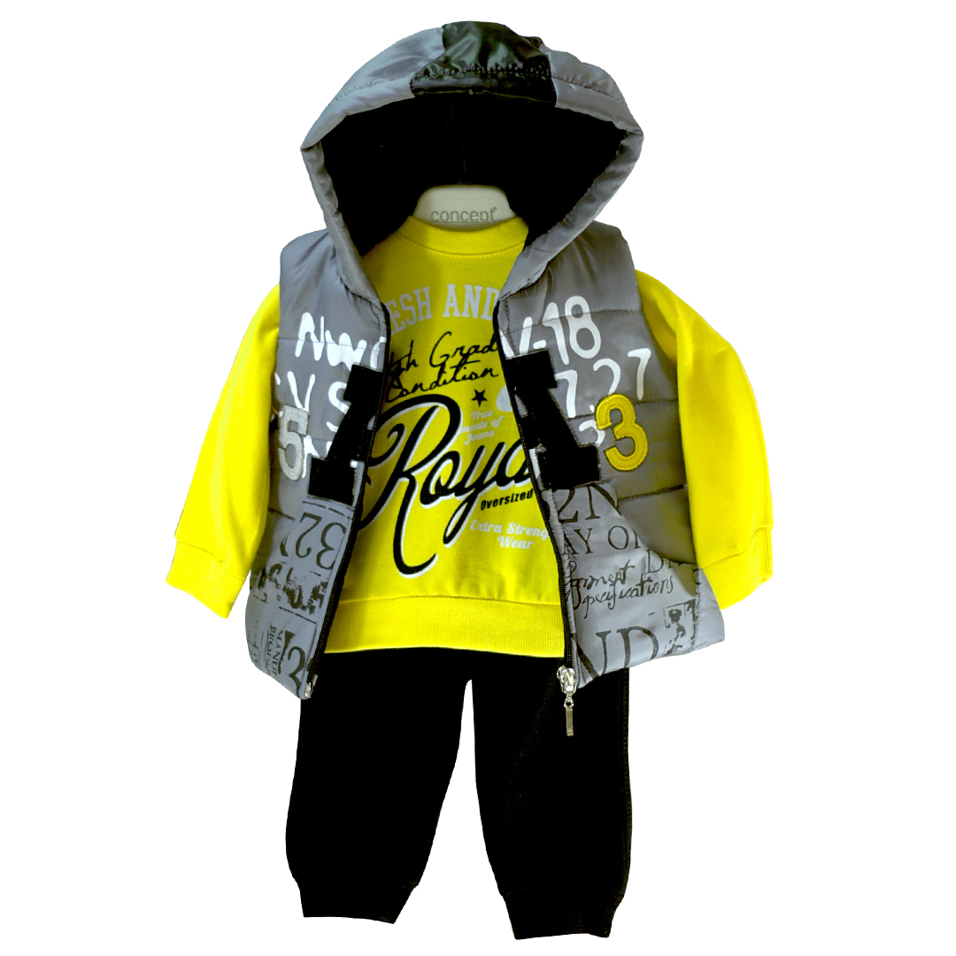 

Костюм детский Concept Kids 3032 цв. желтый; черный; серый р. 68, 3032