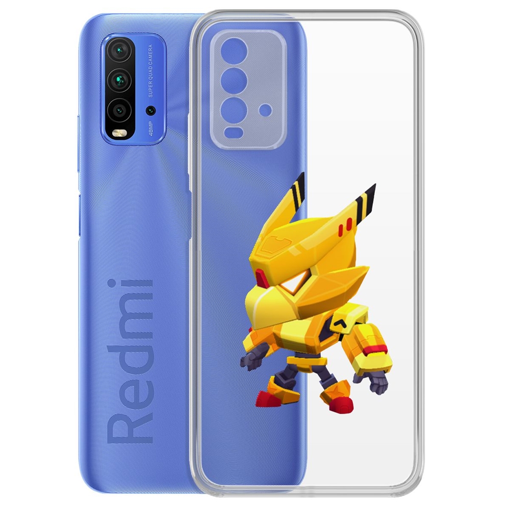 Чехол-накладка Brawl Stars-Ворон Золотой Меха для Xiaomi Redmi 9T