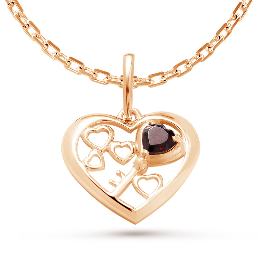 

Кулон из серебра Pepela Jewelry PJ3-047з-1, гранат, PJ3-047з-1