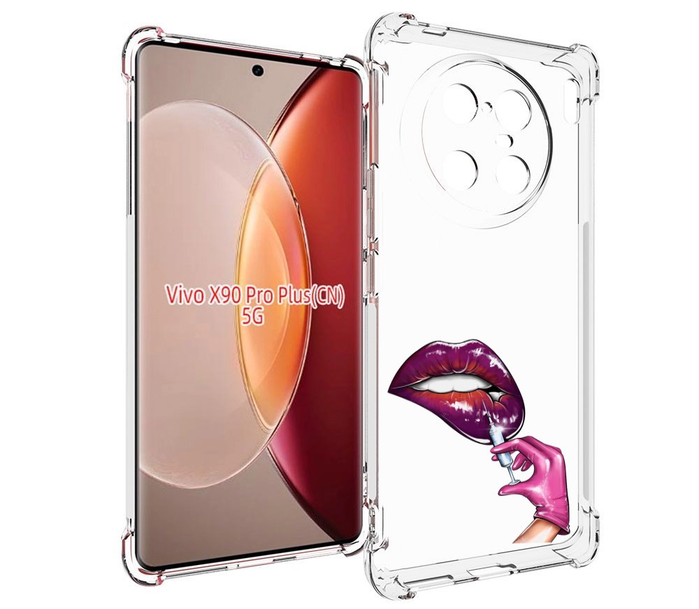 

Чехол MyPads качаем-губы для Vivo X90 Pro Plus, Прозрачный, Tocco