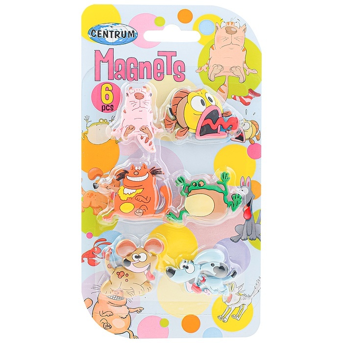

Centrum "Crazy pets", 6 шт, виниловые, на блистере, D 28 мм