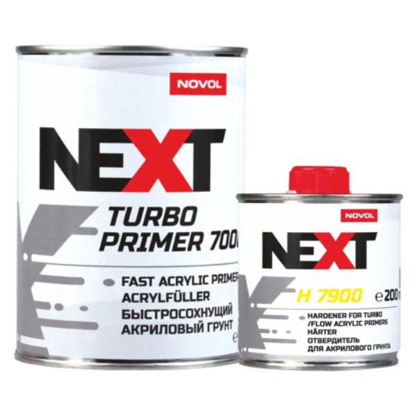 

Грунт автомобильный NOVOL 90893+90895 Turbo 7000 чёрный комплект 800 мл + отвердитель H790