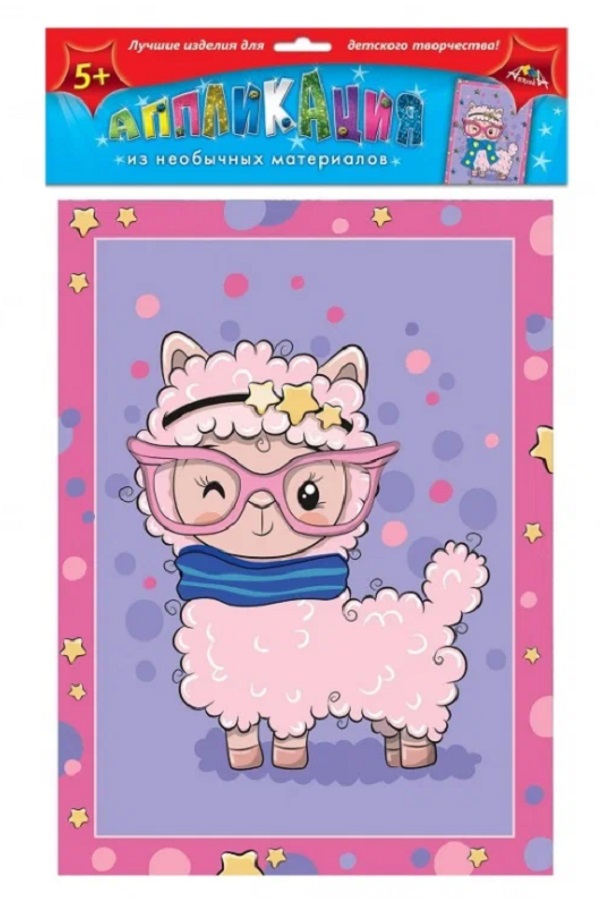 

Апплика из необычных материалов, 26х35 см, "Крутая овечка"