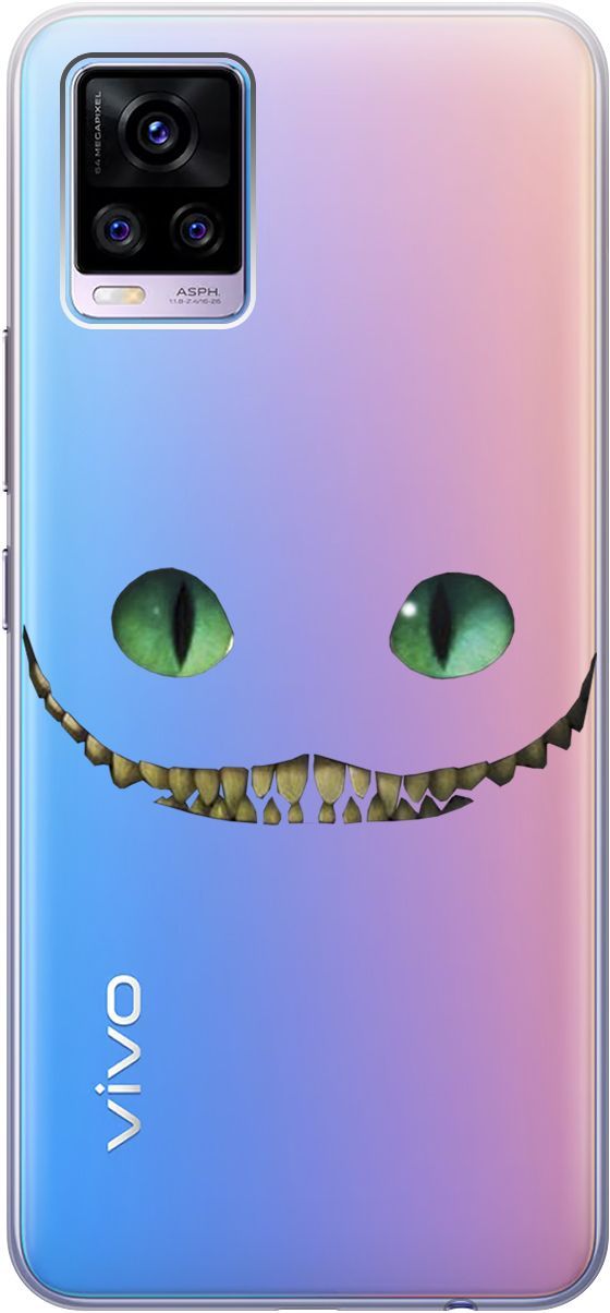

Силиконовый чехол на Vivo V20 "Cheshire Cat" прозрачный, Прозрачный;белый, 159675