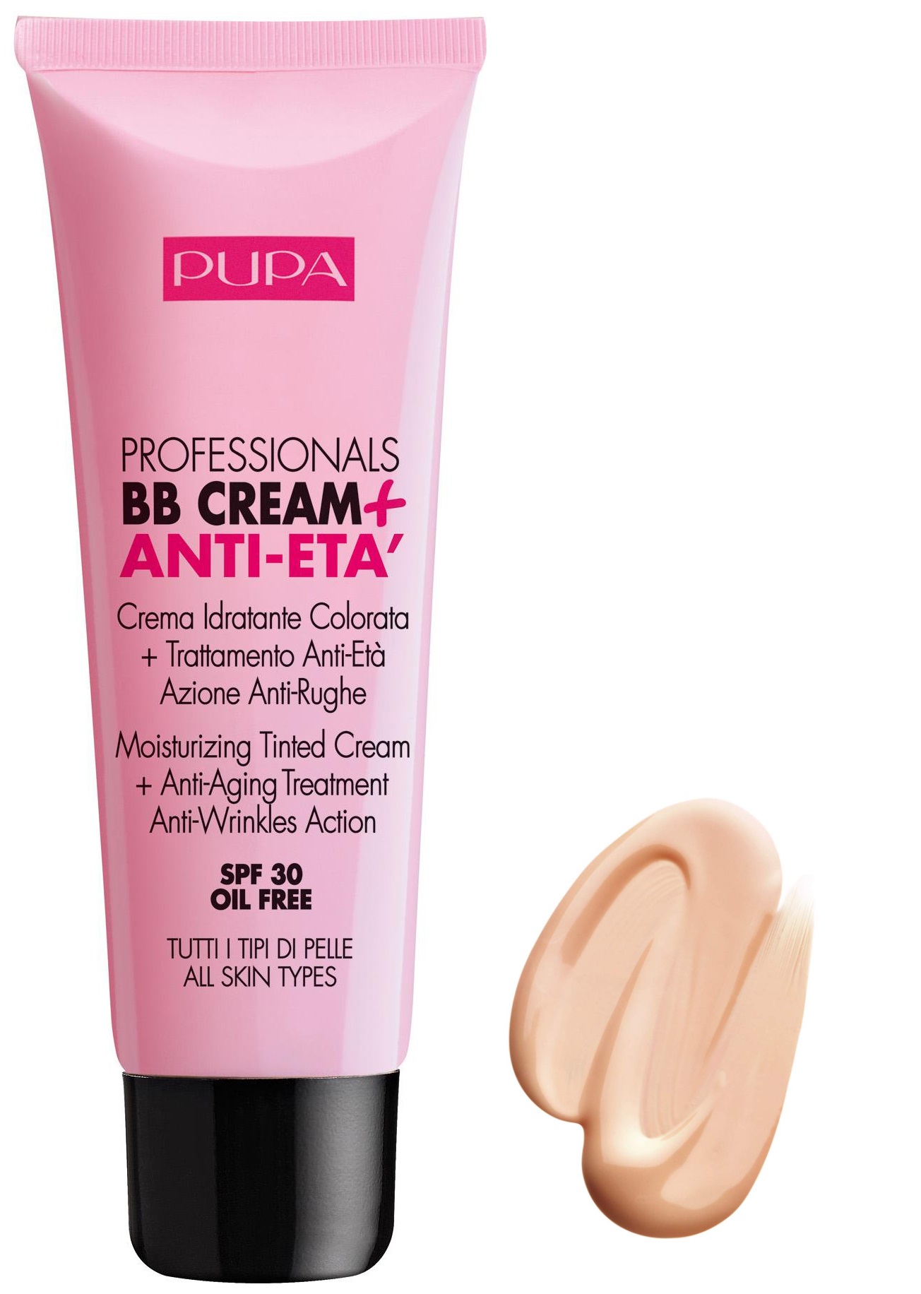ВВ средство Pupa Professional BB Cream+Anti-Aging Treatment SPF 30 001 Nude 50 мл корректор для лица eveline art professional make up тон 05 nude 2 в 1 светоотражающий с кисточкой