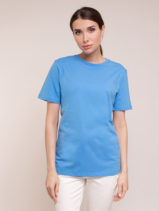 

Футболка женская Uzcotton Premium голубая XXL, Голубой, 1-UZ-W-F-M