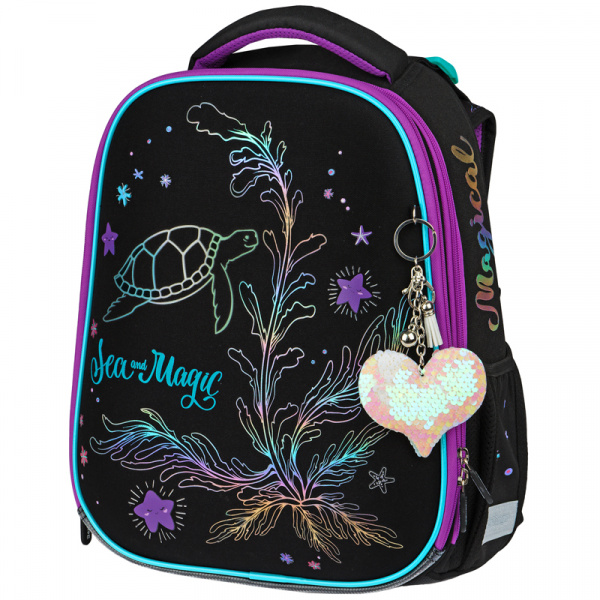 

Ранец Berlingo Expert Sea magic 37x28x16см, 2 отделения, 2 кармана,, Черный
