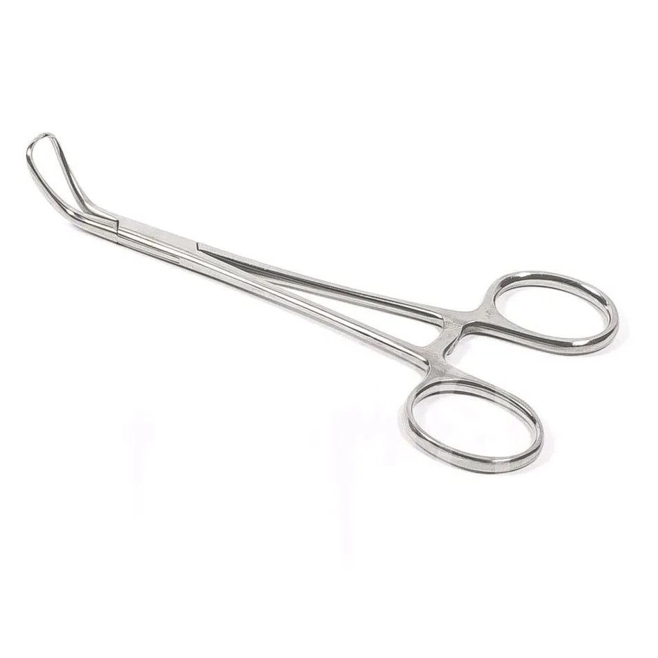 Зажим Decoromir ВЗ-3-39 с кремальерой для операционного белья, 140 мм Цапка, 2 шт