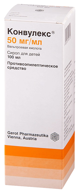 Конвулекс для детей сироп 50 мг/мл 100 мл, G.L. Pharma  - купить со скидкой