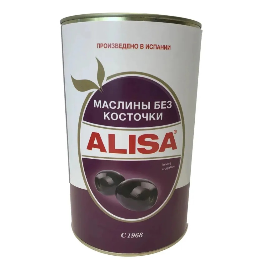

Маслины Alisa без косточки, 4,1 кг, Маслины без косточки, 4,1 кг