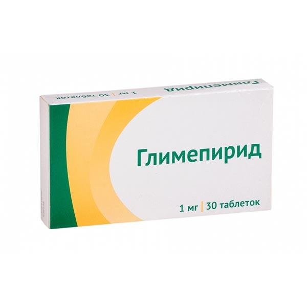 Купить Глимепирид таблетки 1 мг 30 шт., Озон ООО