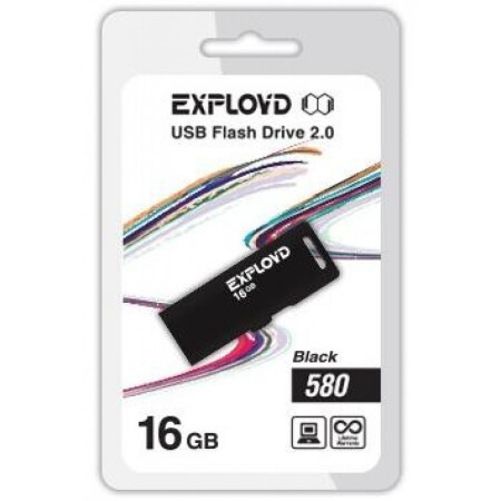 

Флеш-накопитель Exployd 16GB-580-черный
