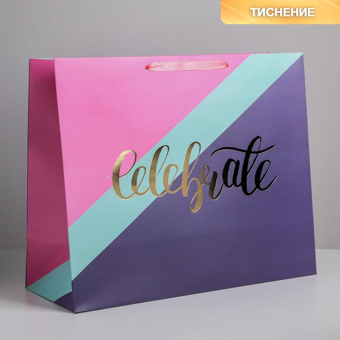 

Пакет Дарите Счастье ламинированный Celebrate XL 49 х 40 х 19 см, Разноцветный