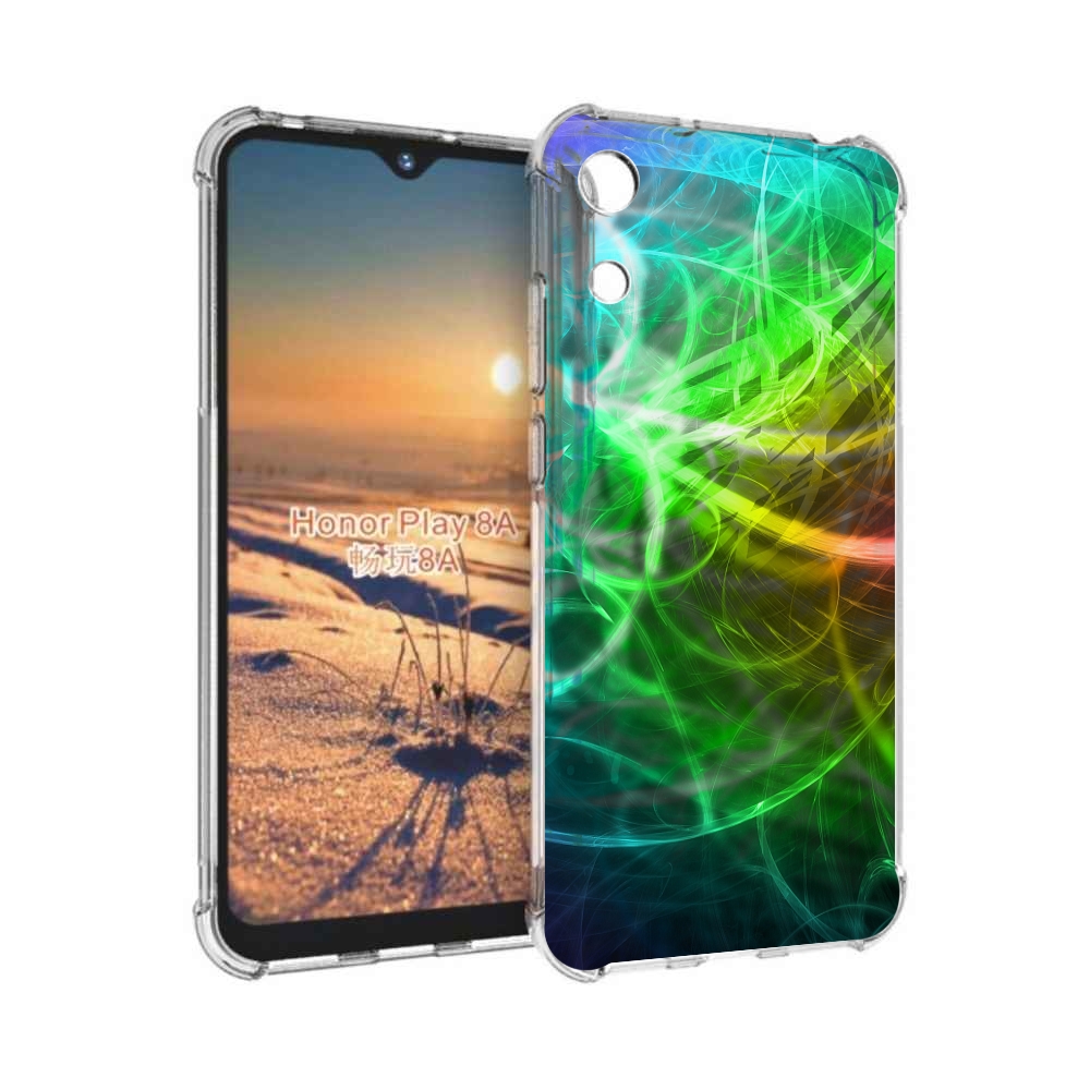 

Чехол бампер MyPads разноцветная-абстракция-линиями для Honor 8A, Прозрачный, Tocco