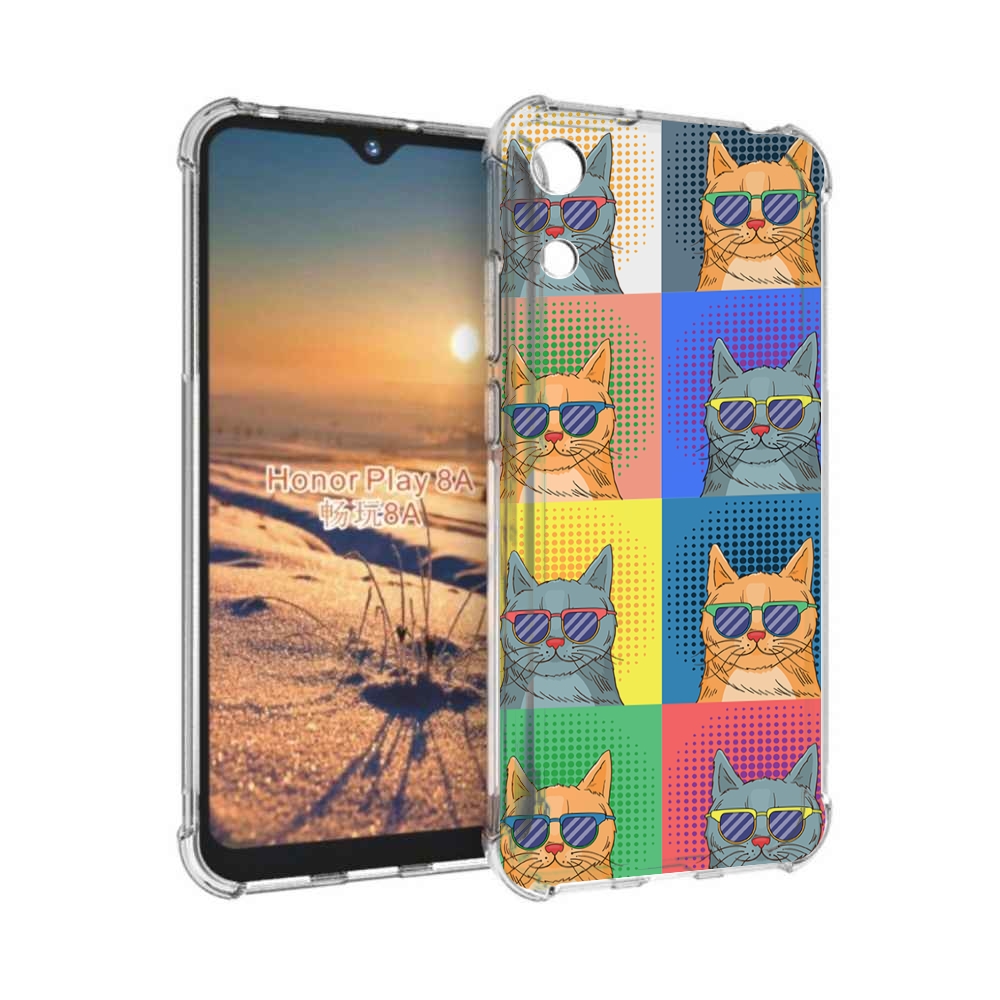 

Чехол бампер MyPads разноцветные-коты для Honor 8A, Прозрачный, Tocco