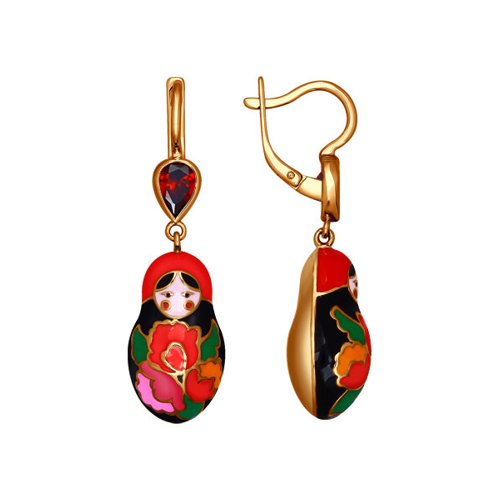 

Серьги из серебра с фианитом/эмалью SOKOLOV 93020449, 93020449