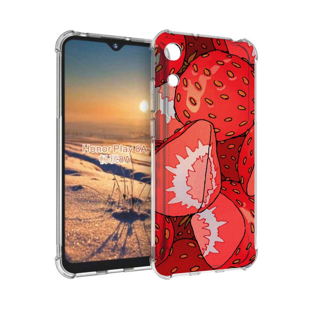 

Чехол бампер MyPads рисованная-клубника для Honor 8A, Прозрачный, Tocco