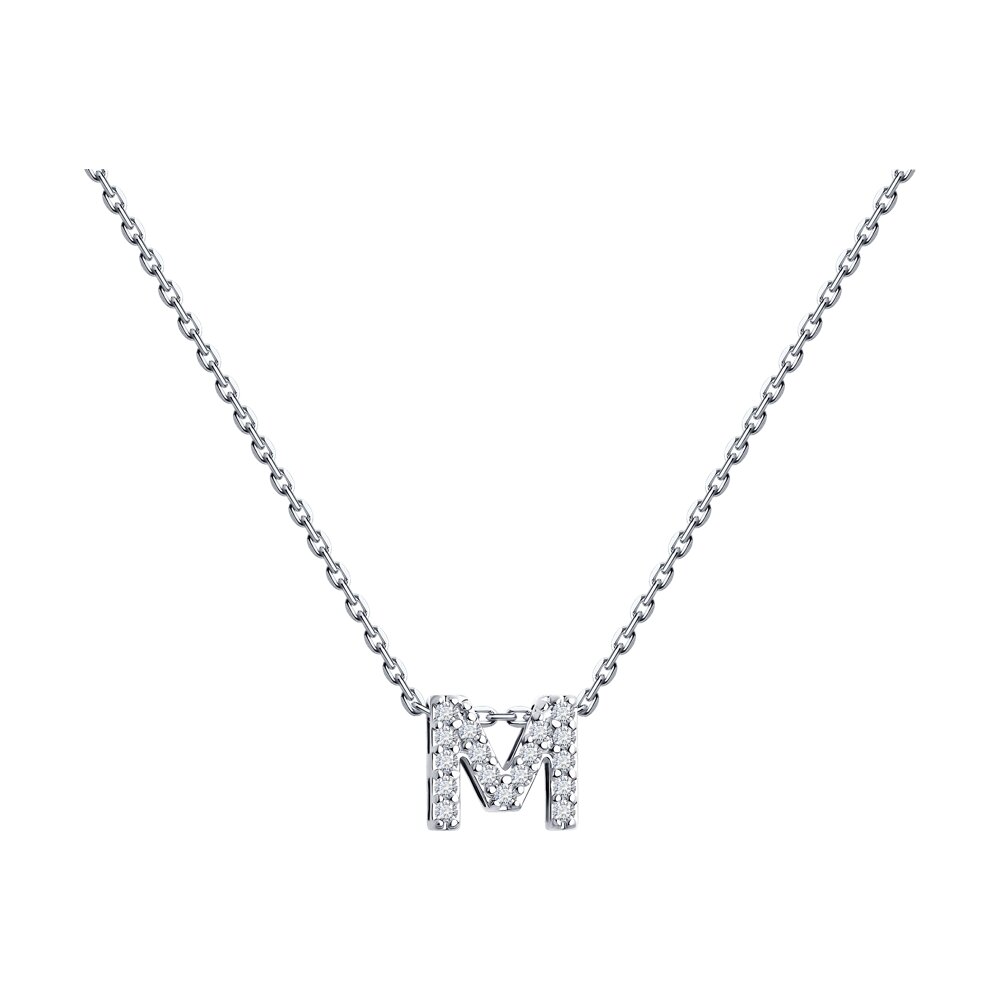 

Колье из серебра с фианитом 40/45 см SOKOLOV 94070714, 94070714