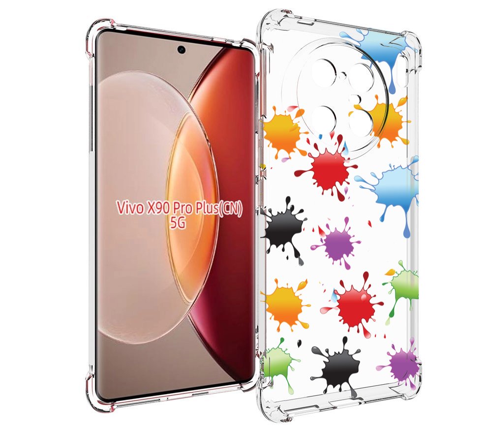 

Чехол MyPads кляксы для Vivo X90 Pro Plus, Прозрачный, Tocco