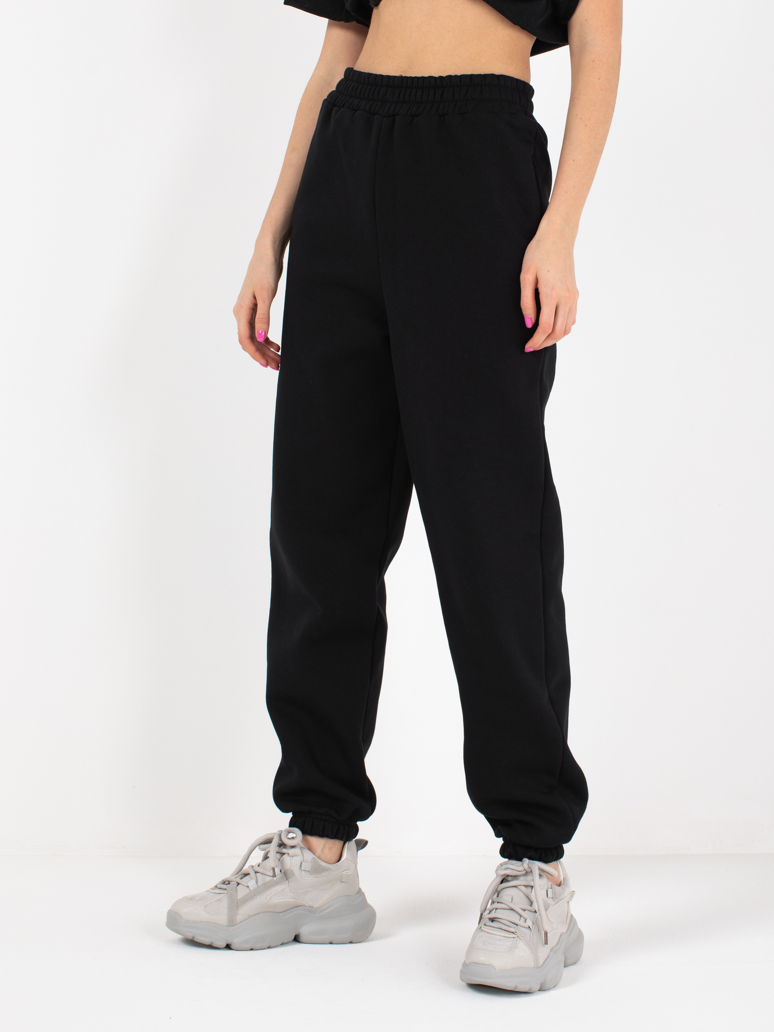 

Брюки женские RAVENCLO overpants черные 48-50 RU, Черный, брюкижен