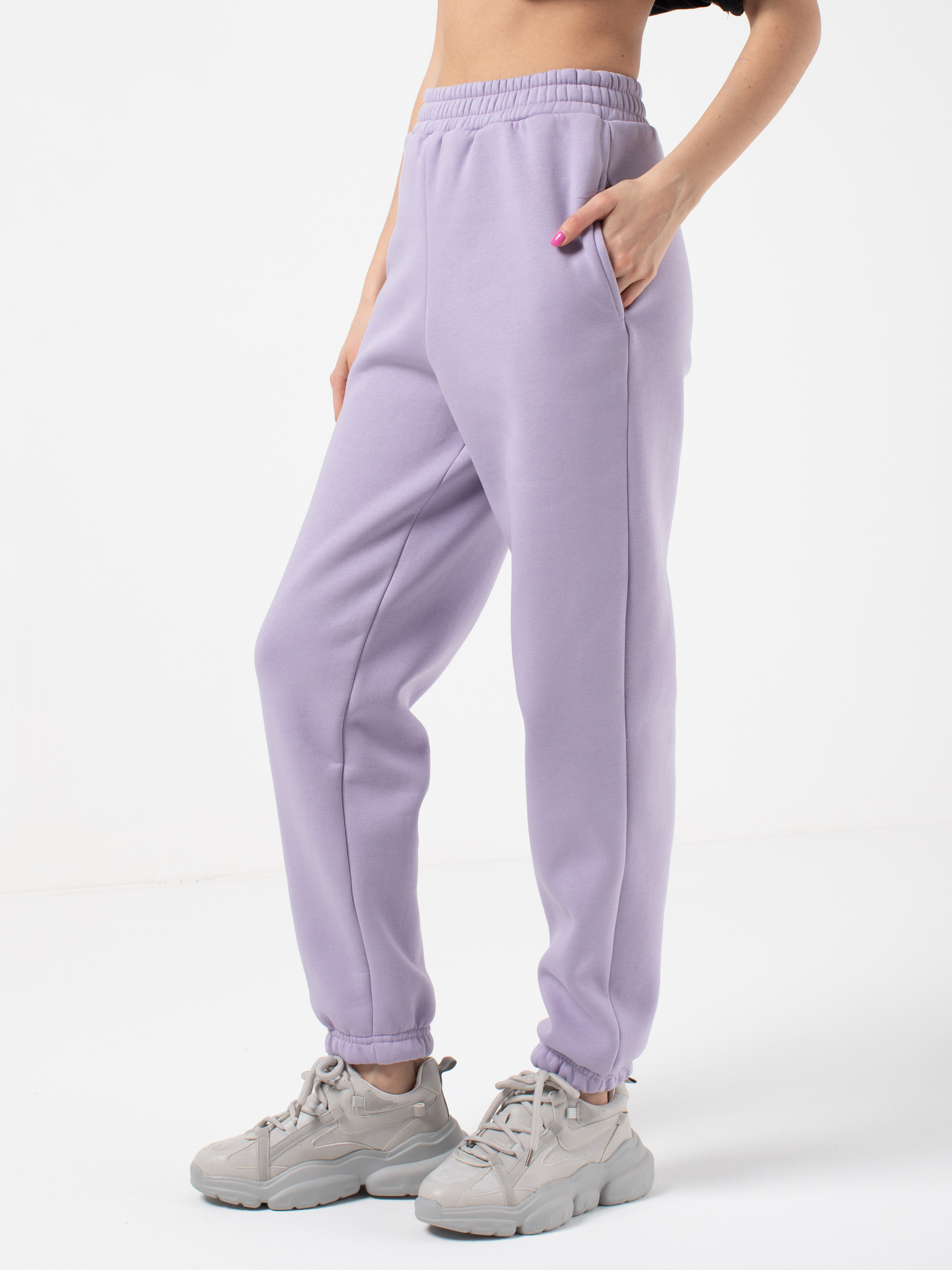 Брюки женские RAVENCLO overpants фиолетовые 42-44 RU