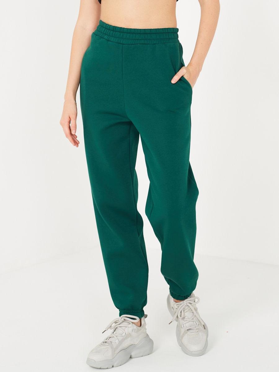 

Брюки женские RAVENCLO overpants зеленые 48-50 RU, Зеленый, брюкижен