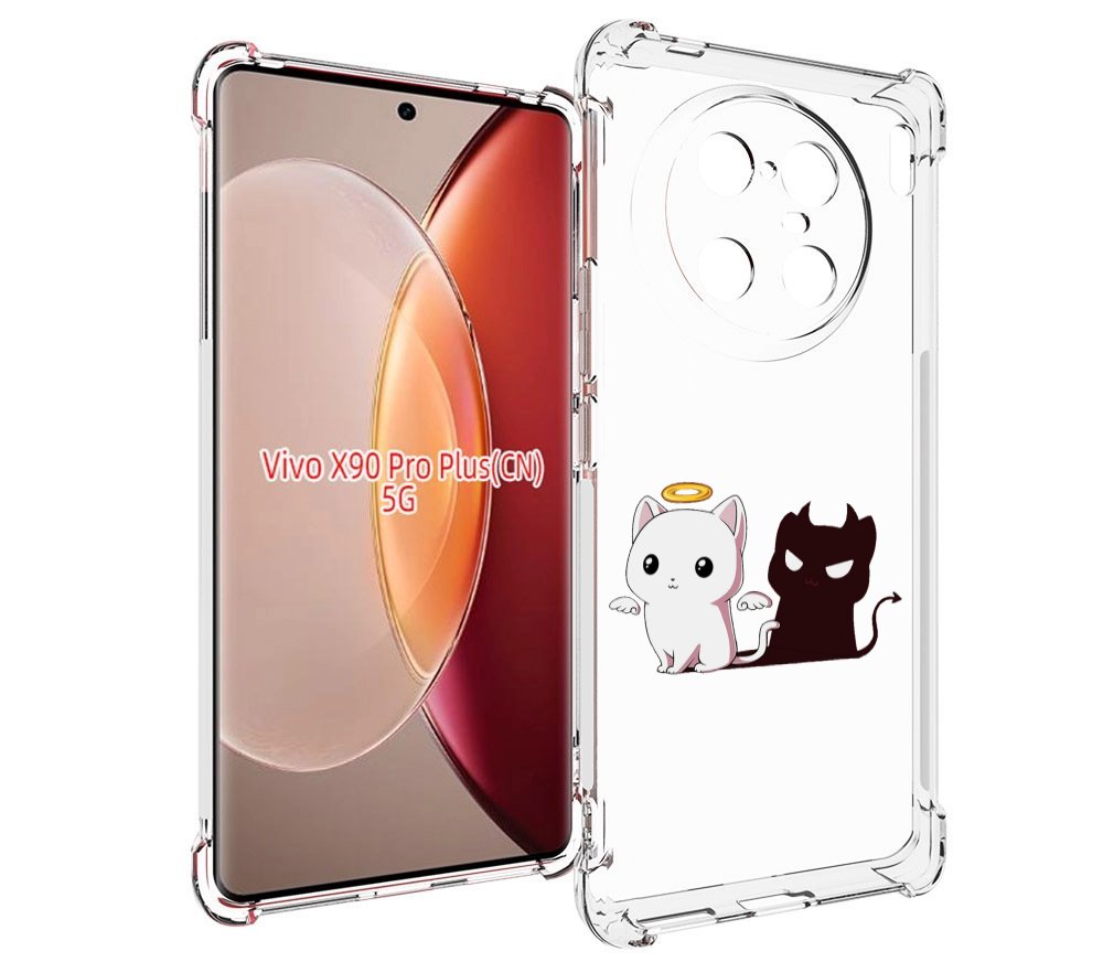 

Чехол MyPads котик-с-злой-тенью для Vivo X90 Pro Plus, Прозрачный, Tocco