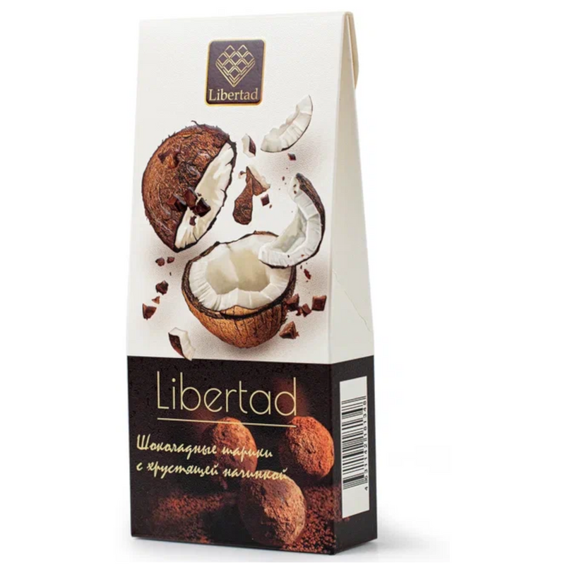 Шоколадные шарики Libertad с хрустящей начинкой со вкусом кокоса, 60 г х 4 шт