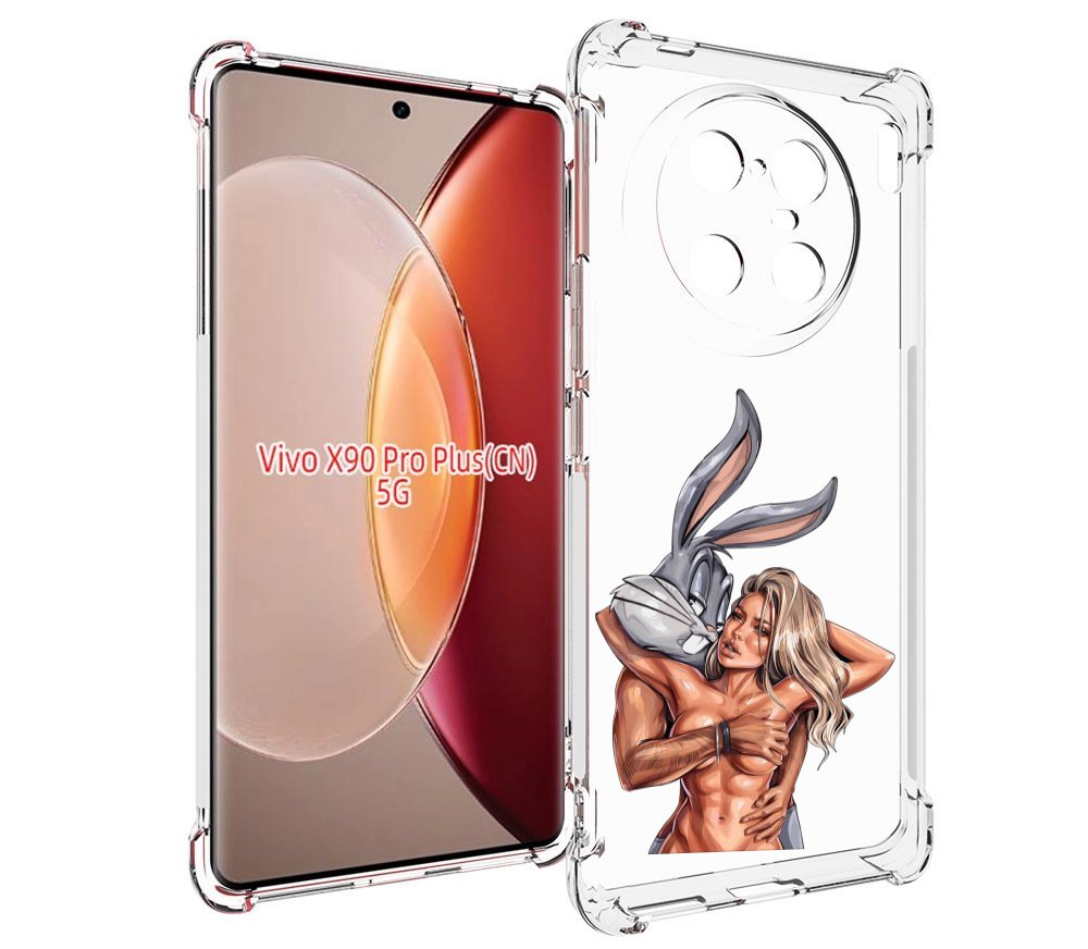 

Чехол MyPads красивая-девушка-с-бак-банни женский для Vivo X90 Pro Plus, Прозрачный, Tocco