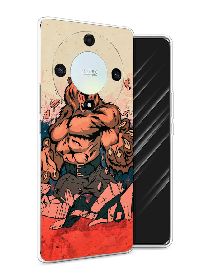 

Чехол Awog на Honor X9A "Медведь с флагом РФ", Коричневый;синий;красный, 6120850-2
