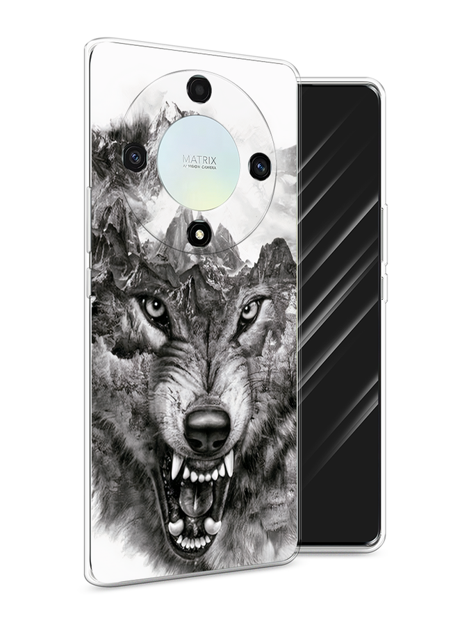 

Чехол Awog на Honor X9A "Волк в горах", Серый;белый;бежевый, 6120850-1