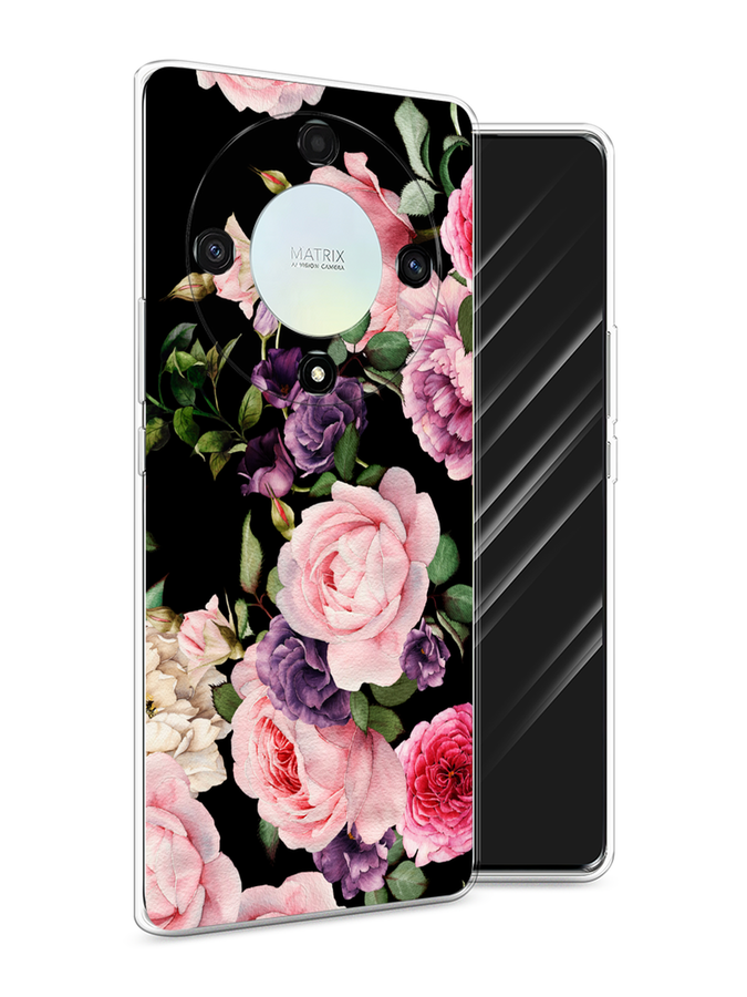 

Чехол Awog на Honor X9A "Пионы на черном", Черный;розовый;зеленый, 6120850-8