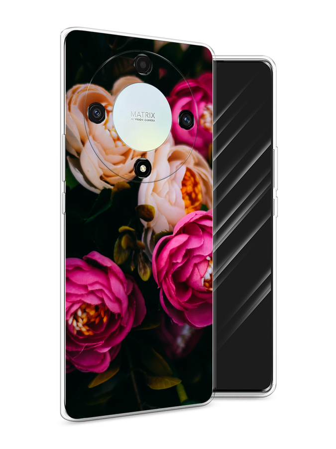 

Чехол Awog на Honor X9A "Розовые пионы на черном", Розовый;черный, 6120850-8