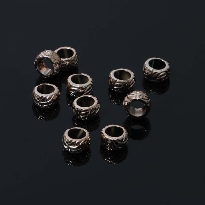 

Бусина Queen Fair Кримп 9908546, 1x1x0,6см, цвет золото, набор 10шт, Золотой, Кримп