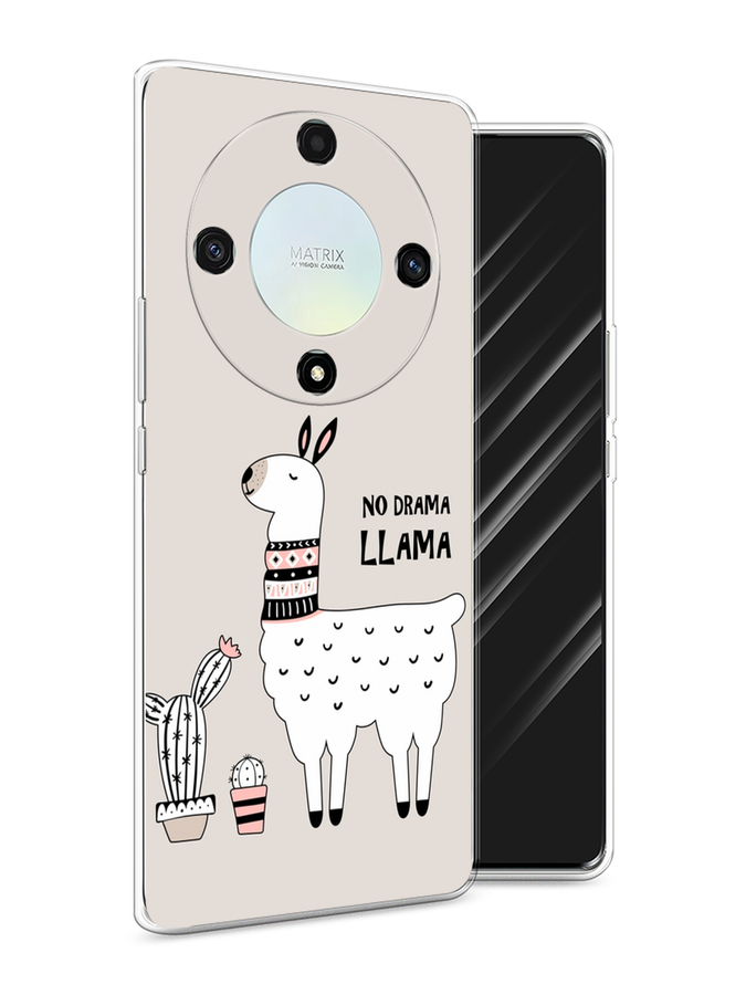 

Чехол Awog на Honor X9A "No drama LLama", Бежевый;серый;белый, 6120850-2