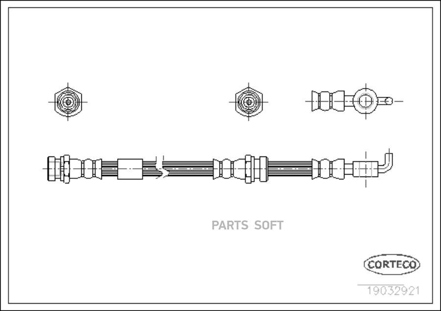 

Шланг тормозной MAZDA CORTECO 19032921