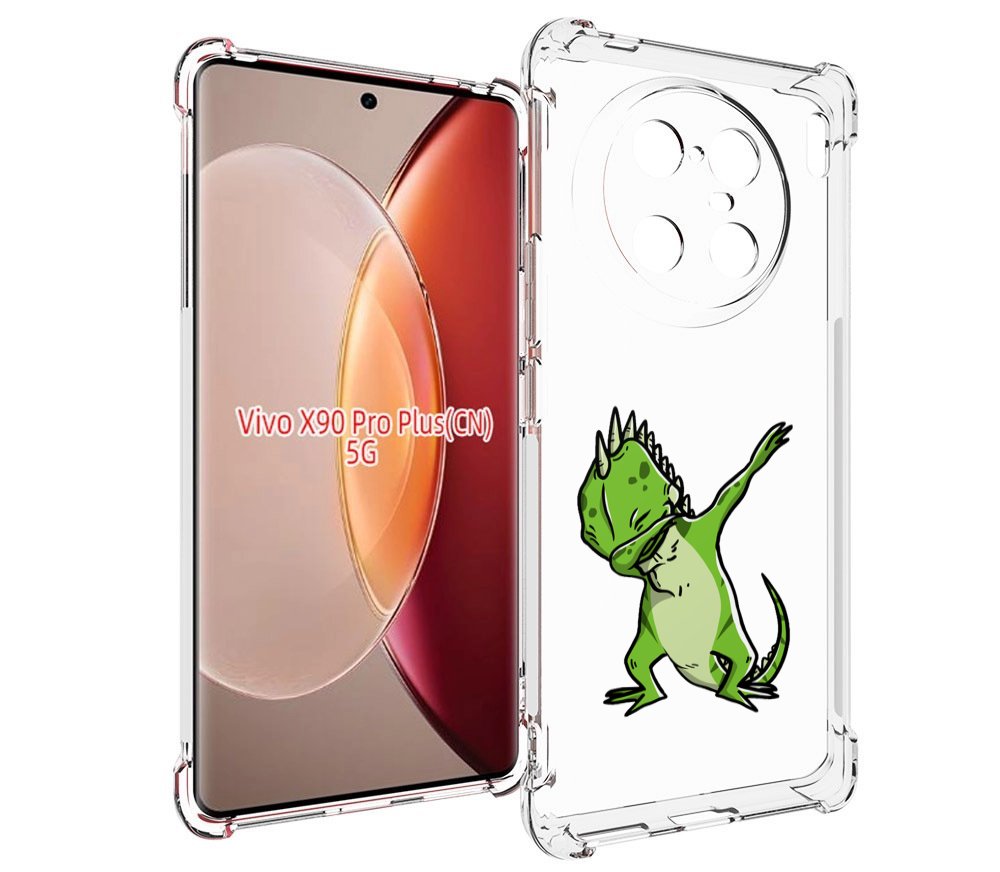 

Чехол MyPads крутая-ящерица для Vivo X90 Pro Plus, Прозрачный, Tocco