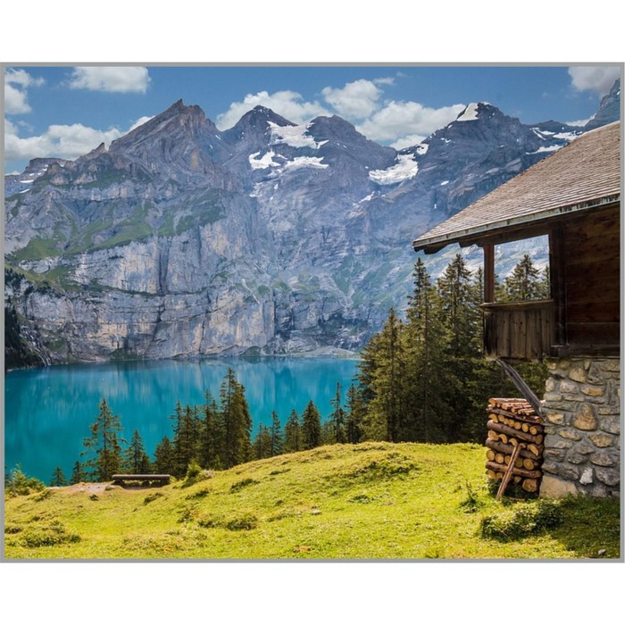 Sima-land Альпийский рай 40x50см, 40 цветов, наклейка