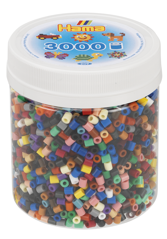 

Бусинки для термомозаики Hama 3000 шт. 22 цв.банка 209-67