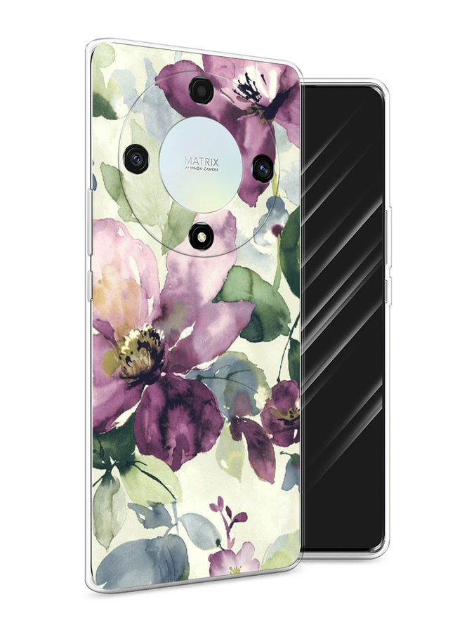 

Чехол Awog на Honor X9A "Сиреневые цветы-акварель", Фиолетовый, 6120850-10