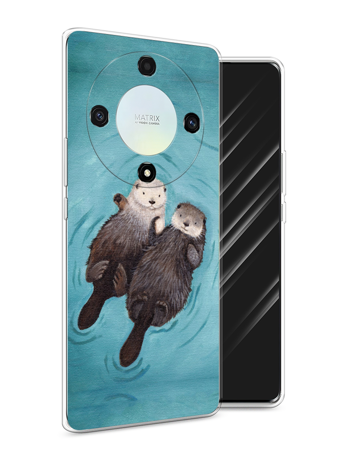 

Чехол Awog на Honor X9A "Парочка бобров", Голубой, 6120850-10