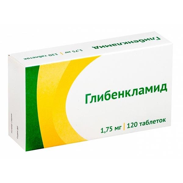 Купить Глибенкламид таблетки 1, 75 мг 120 шт., Озон ООО