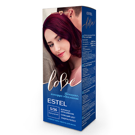 Крем-краска Estel Love №5/56 бургундский краска уход для волос estel celebrity тон 6 65 бургундский